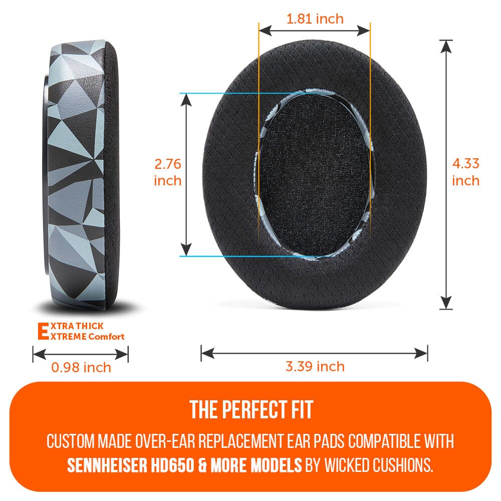 Apos Audio Wicked Cushions Cooling Gel Ear Pads Sennheiser HD6XX & HD600 Gel Earpads - WC FreeZe HD