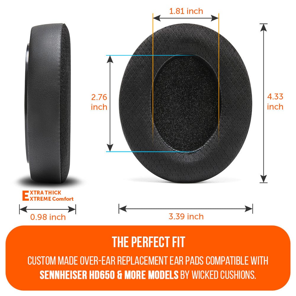 Apos Audio Wicked Cushions Cooling Gel Ear Pads Sennheiser HD6XX & HD600 Gel Earpads - WC FreeZe HD