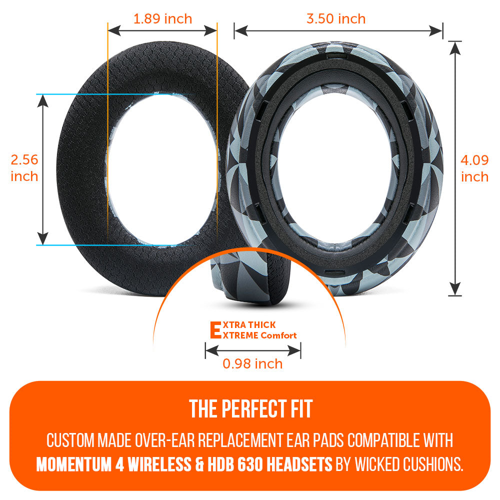 Apos Audio Wicked Cushions Cooling Gel Ear Pads Sennheiser Momentum 4 & HDB 630 Earpads - WC FreeZe Cooling Gel