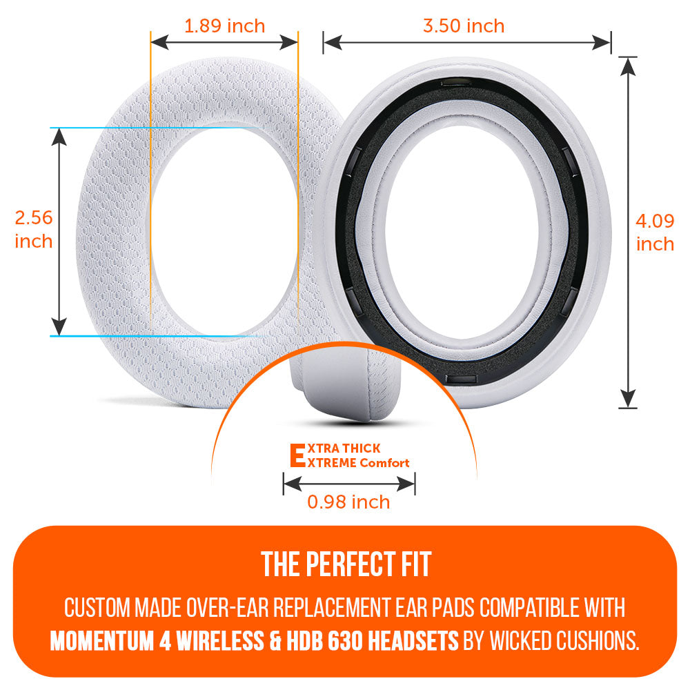 Apos Audio Wicked Cushions Cooling Gel Ear Pads Sennheiser Momentum 4 & HDB 630 Earpads - WC FreeZe Cooling Gel