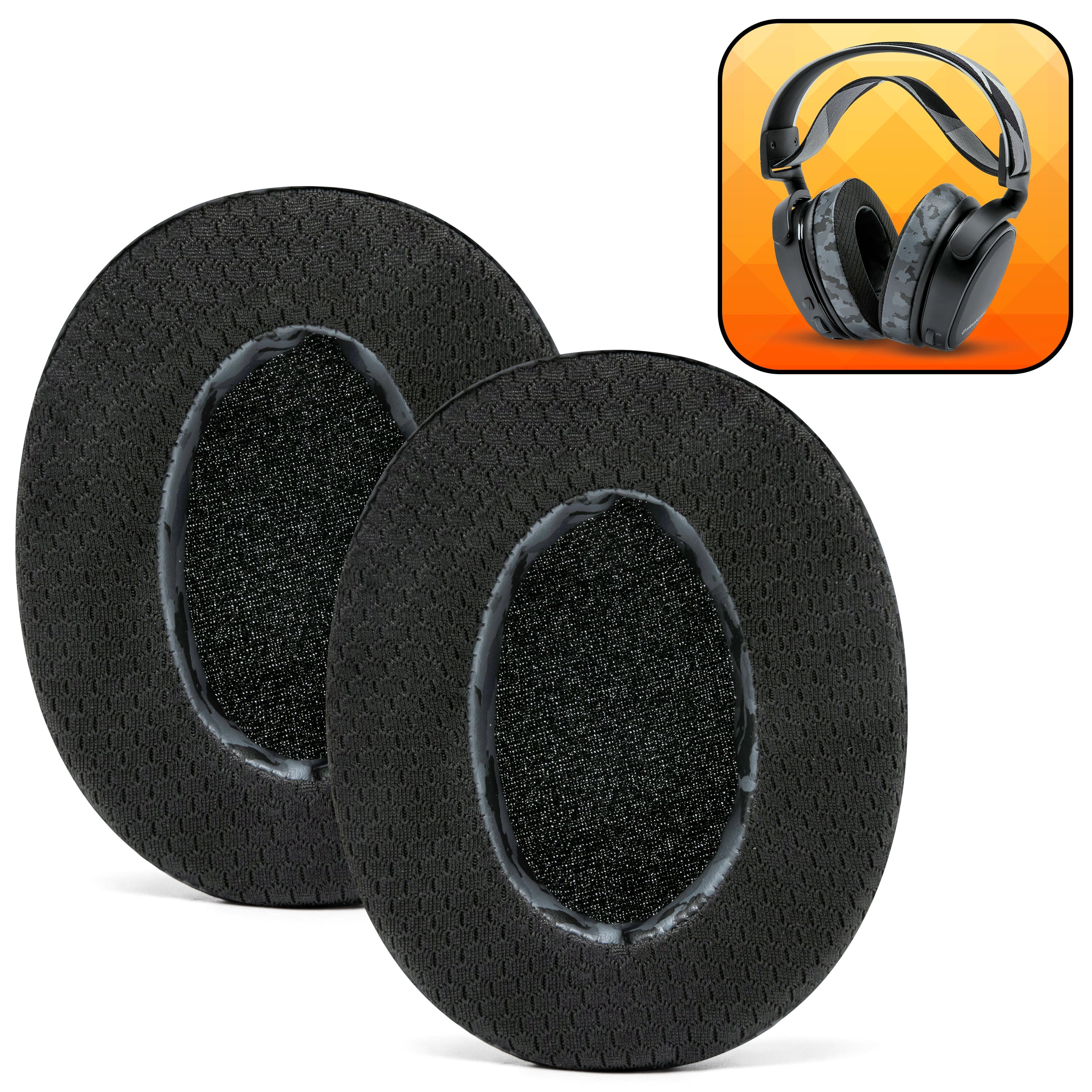 Apos Audio Wicked Cushions Cooling Gel Ear Pads WC FreeZe - Hybrid Cooling Gel Infused Ear Pads for ATH M50X Black Camo