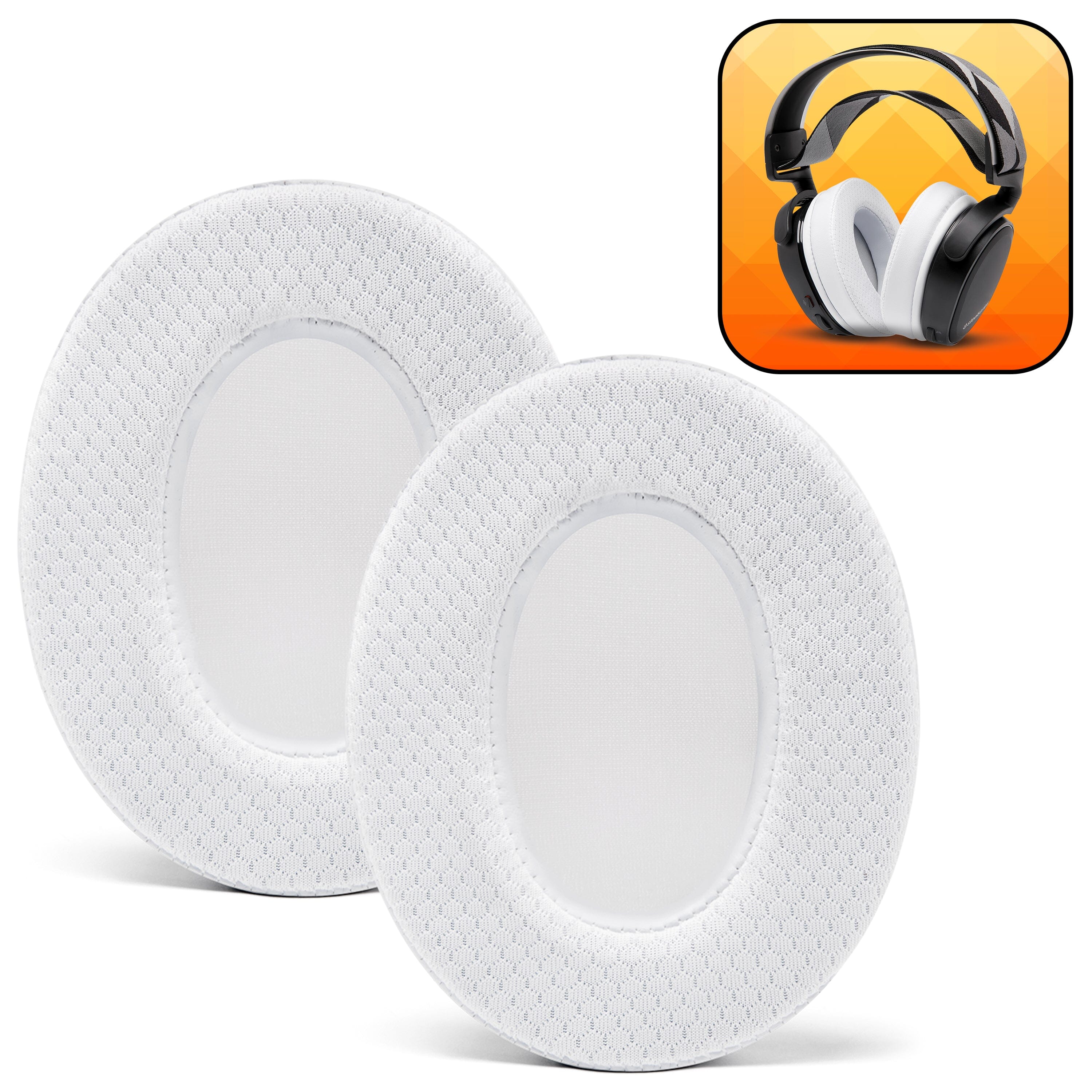 Apos Audio Wicked Cushions Cooling Gel Ear Pads WC FreeZe - Hybrid Cooling Gel Infused Ear Pads for ATH M50X White