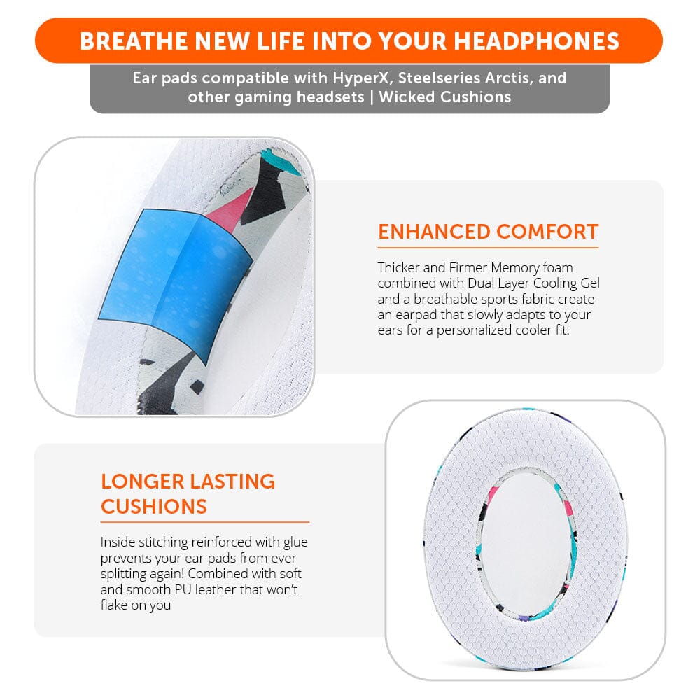 Apos Audio Wicked Cushions Cooling Gel Ear Pads WC FreeZe - Hybrid Cooling Gel Infused Gaming Earpads