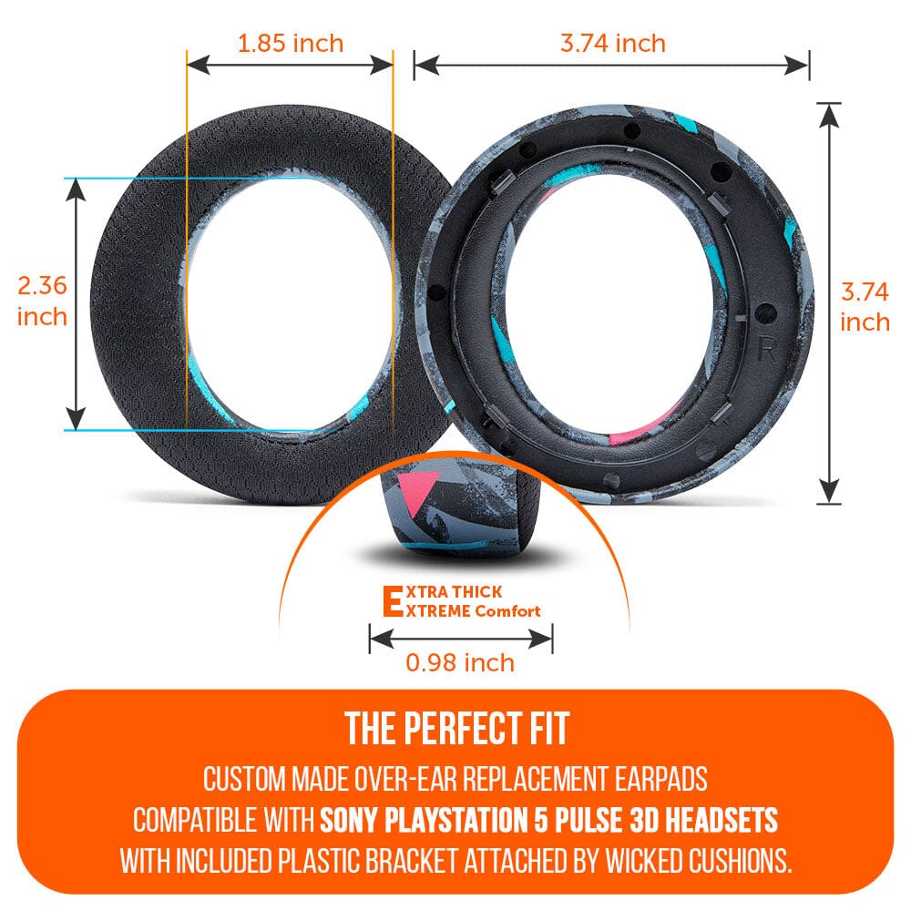Apos Audio Wicked Cushions Cooling Gel Ear Pads WC FreeZe Pulse 3D - Cooling Gel Earpads For PS5 Pulse 3D Headset