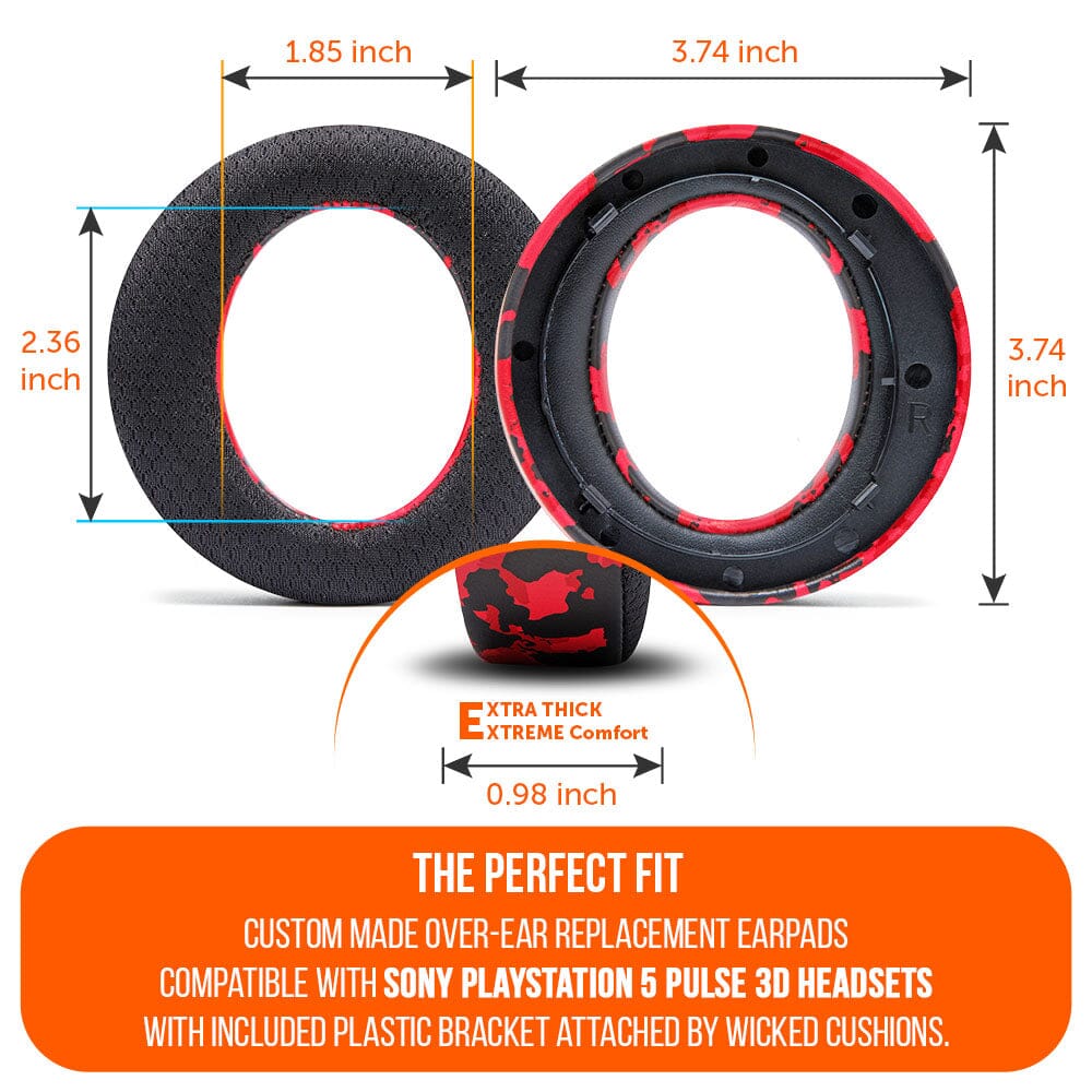 Apos Audio Wicked Cushions Cooling Gel Ear Pads WC FreeZe Pulse 3D - Cooling Gel Earpads For PS5 Pulse 3D Headset