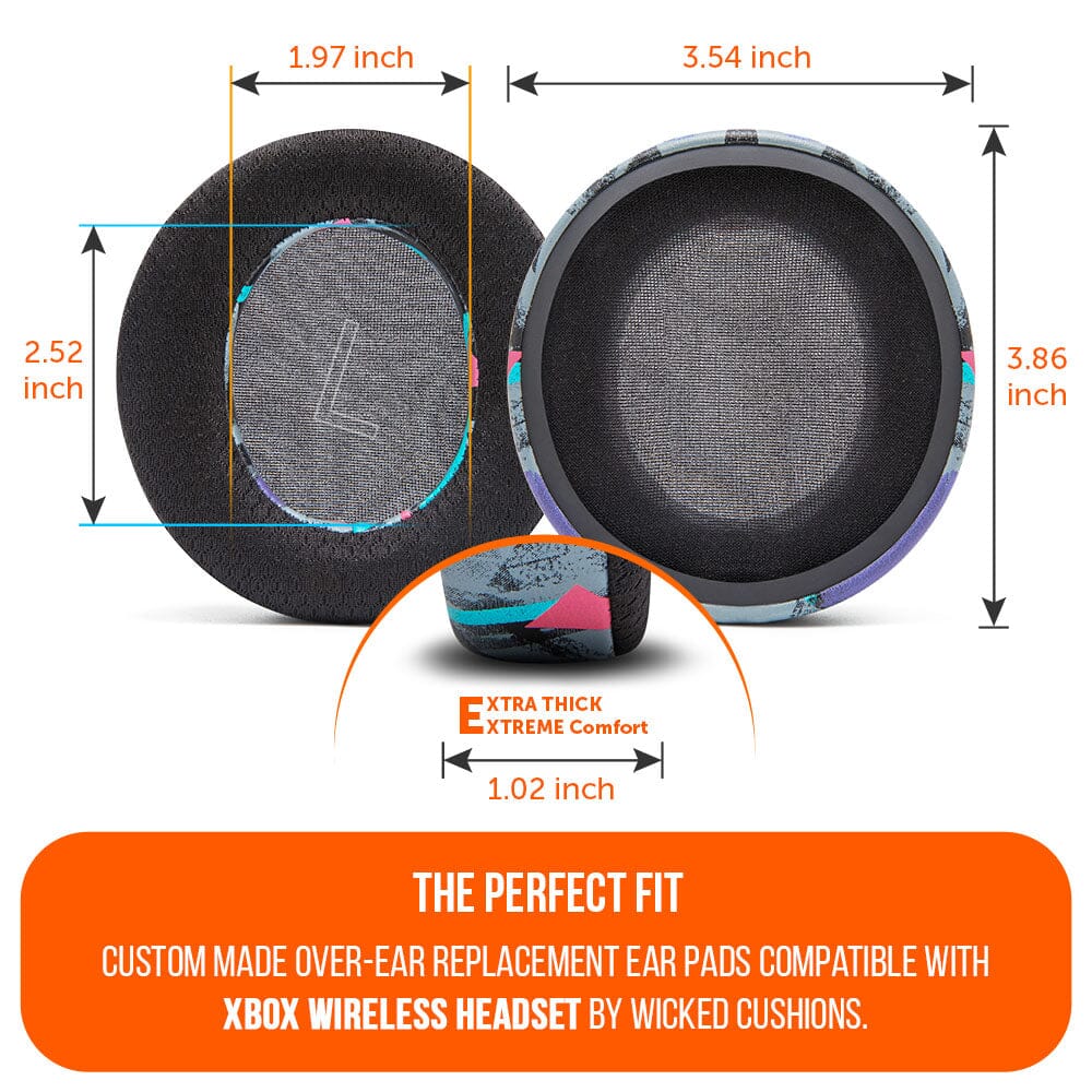 Apos Audio Wicked Cushions Cooling Gel Ear Pads Xbox Wireless Gaming Headset Earpads - WC FreeZe Cooling Gel