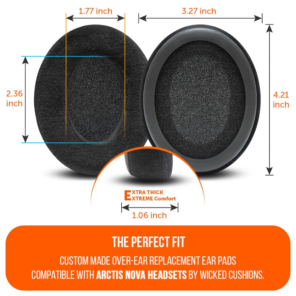 Apos Audio Wicked Cushions Ear Pads Arctis Nova Earpads - WC StealthZ