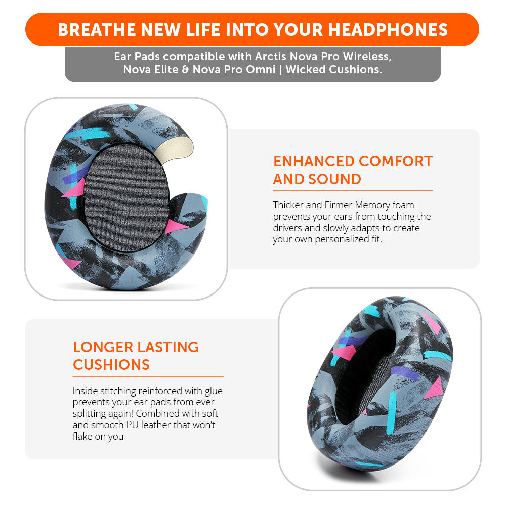 Apos Audio Wicked Cushions Ear Pads Arctis Nova Pro Wireless, Nova Elite & Nova Pro Omni Earpads - WC PadZ Nova Pro Wireless