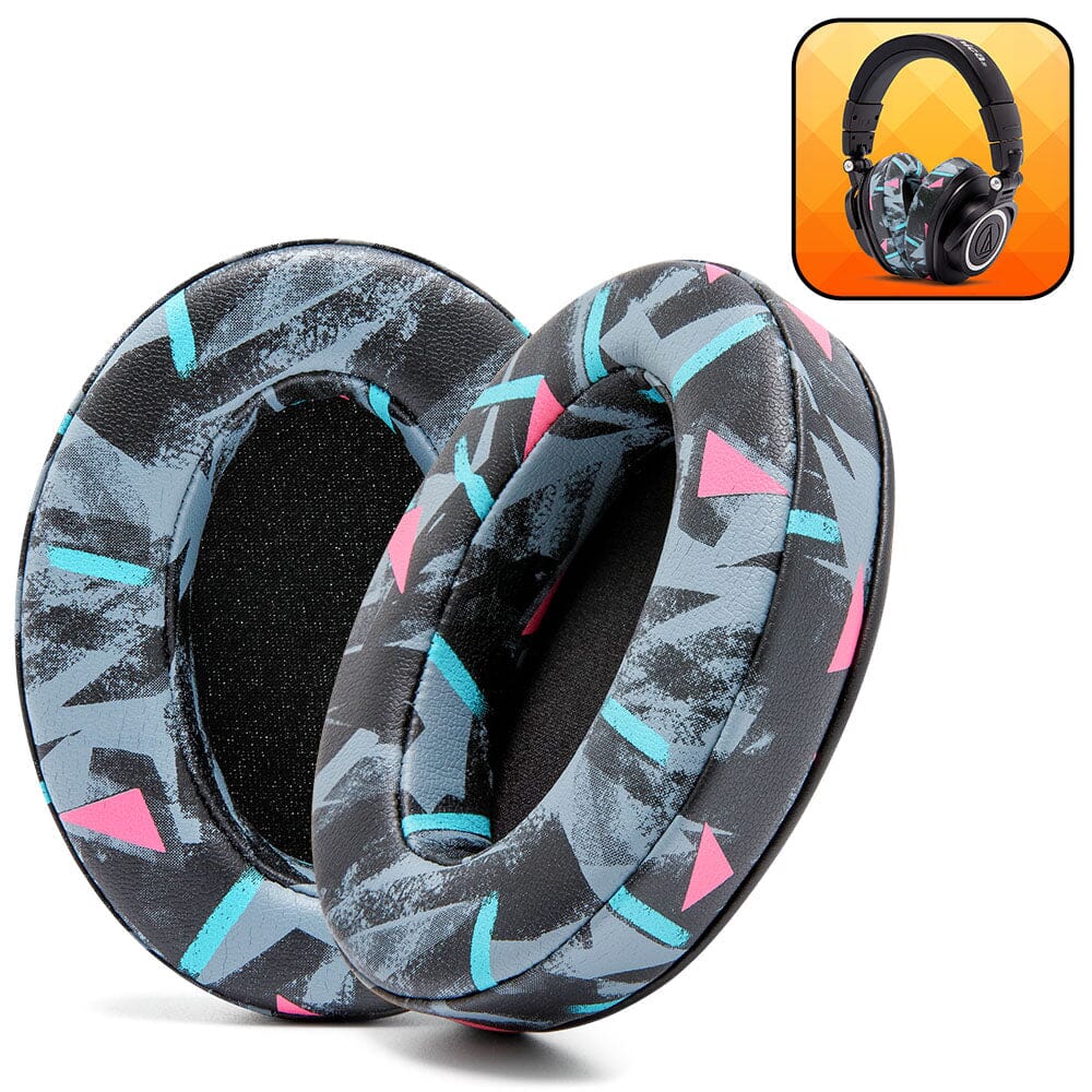 Apos Audio Wicked Cushions Ear Pads ATH M50X Earpads 90s Black