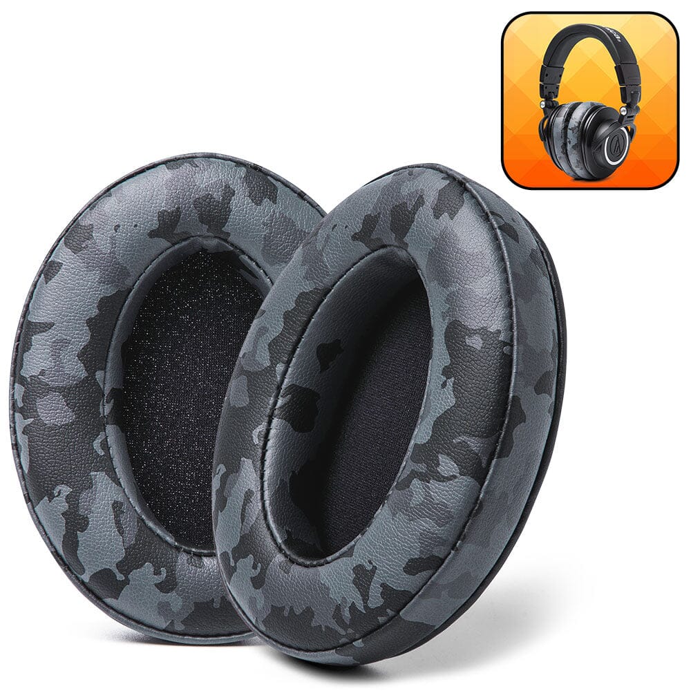 Apos Audio Wicked Cushions Ear Pads ATH M50X Earpads Black Camo