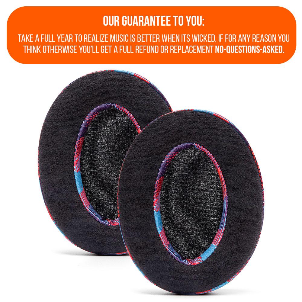 Apos Audio Wicked Cushions Ear Pads ATH M50X Earpads - Velour Hybrid