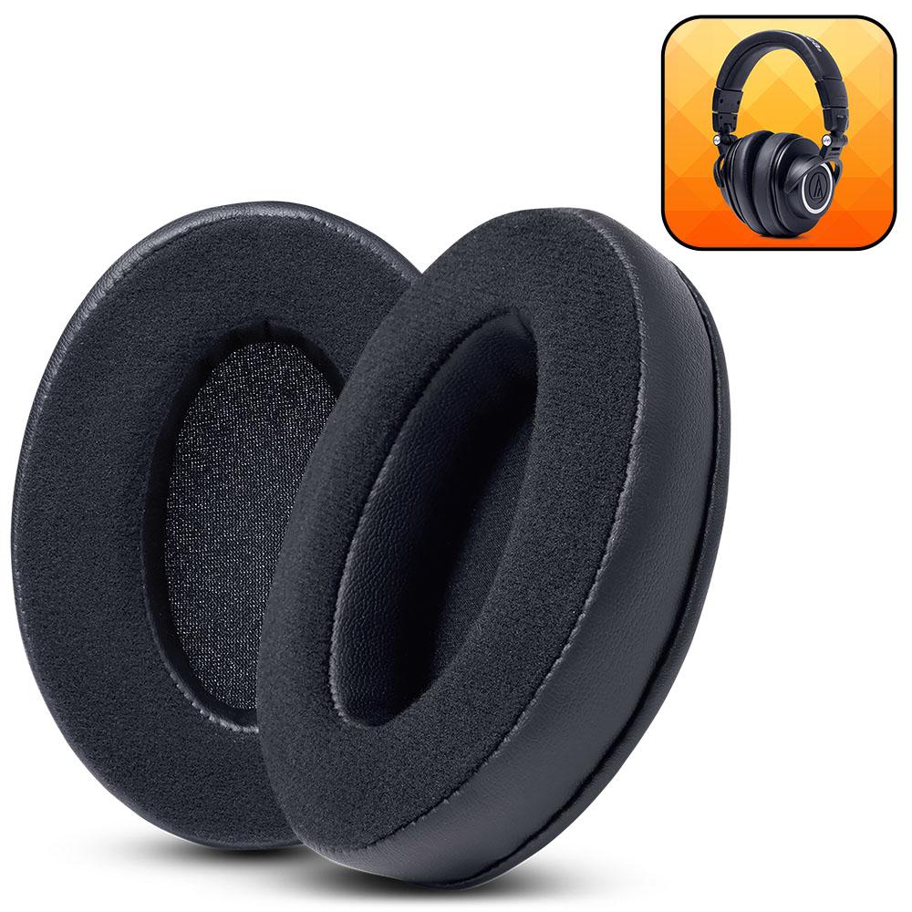 Apos Audio Wicked Cushions Ear Pads ATH M50X Earpads - Velour Hybrid Black