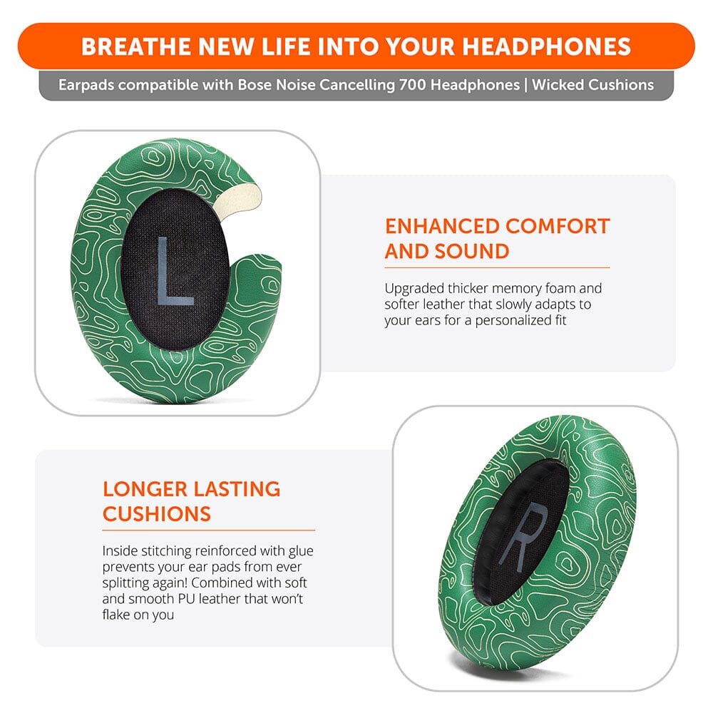 Apos Audio Wicked Cushions Ear Pads Bose NC 700 Replacement Earpads