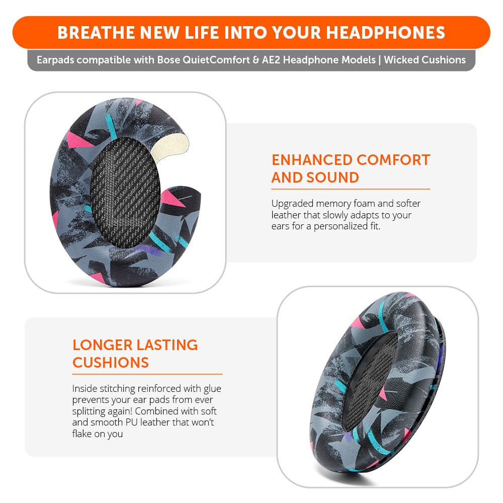 Apos Audio Wicked Cushions Ear Pads Bose QC35 Replacement Ear Pads