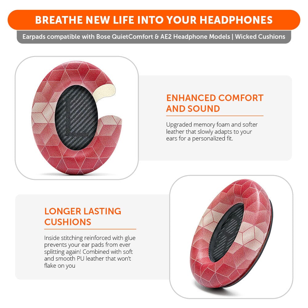 Apos Audio Wicked Cushions Ear Pads Bose QC35 Replacement Ear Pads