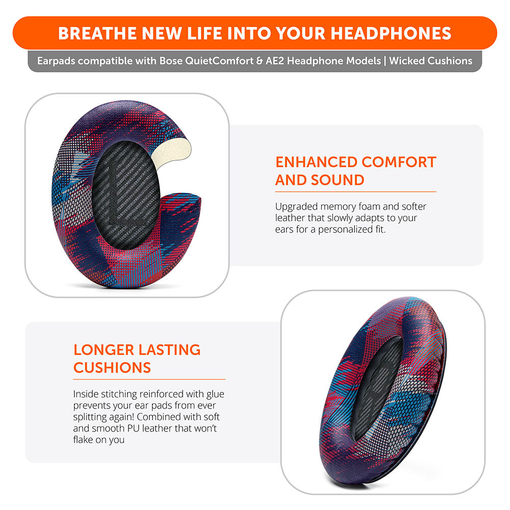 Apos Audio Wicked Cushions Ear Pads Bose QC35 Replacement Ear Pads