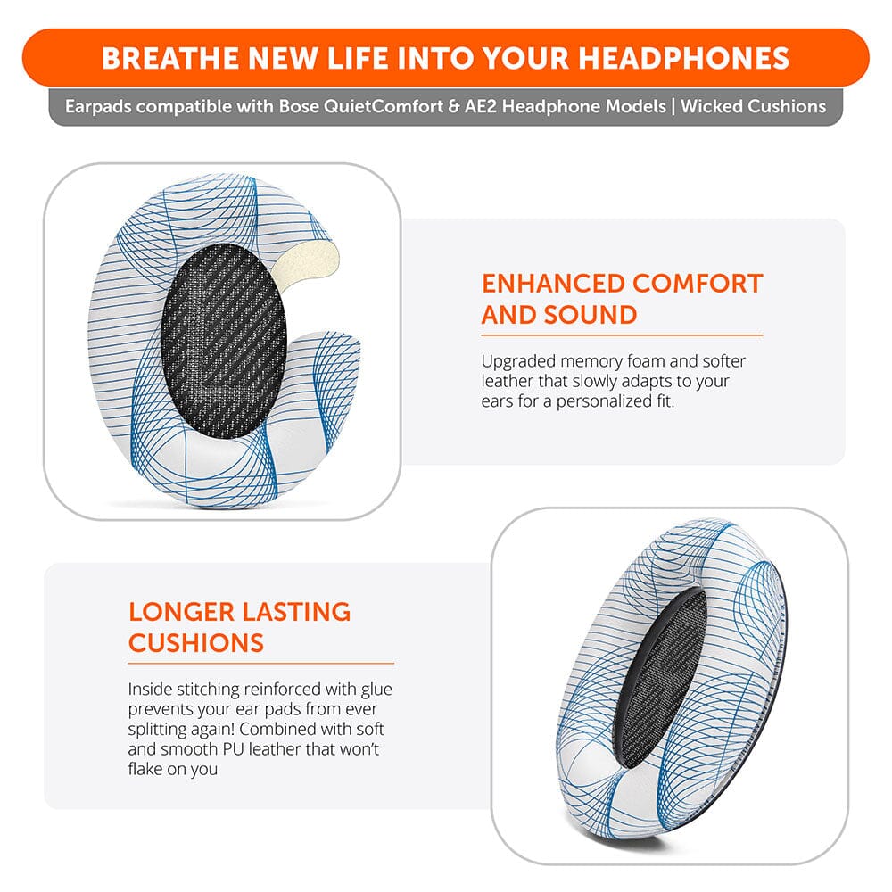 Apos Audio Wicked Cushions Ear Pads Bose QC35 Replacement Ear Pads