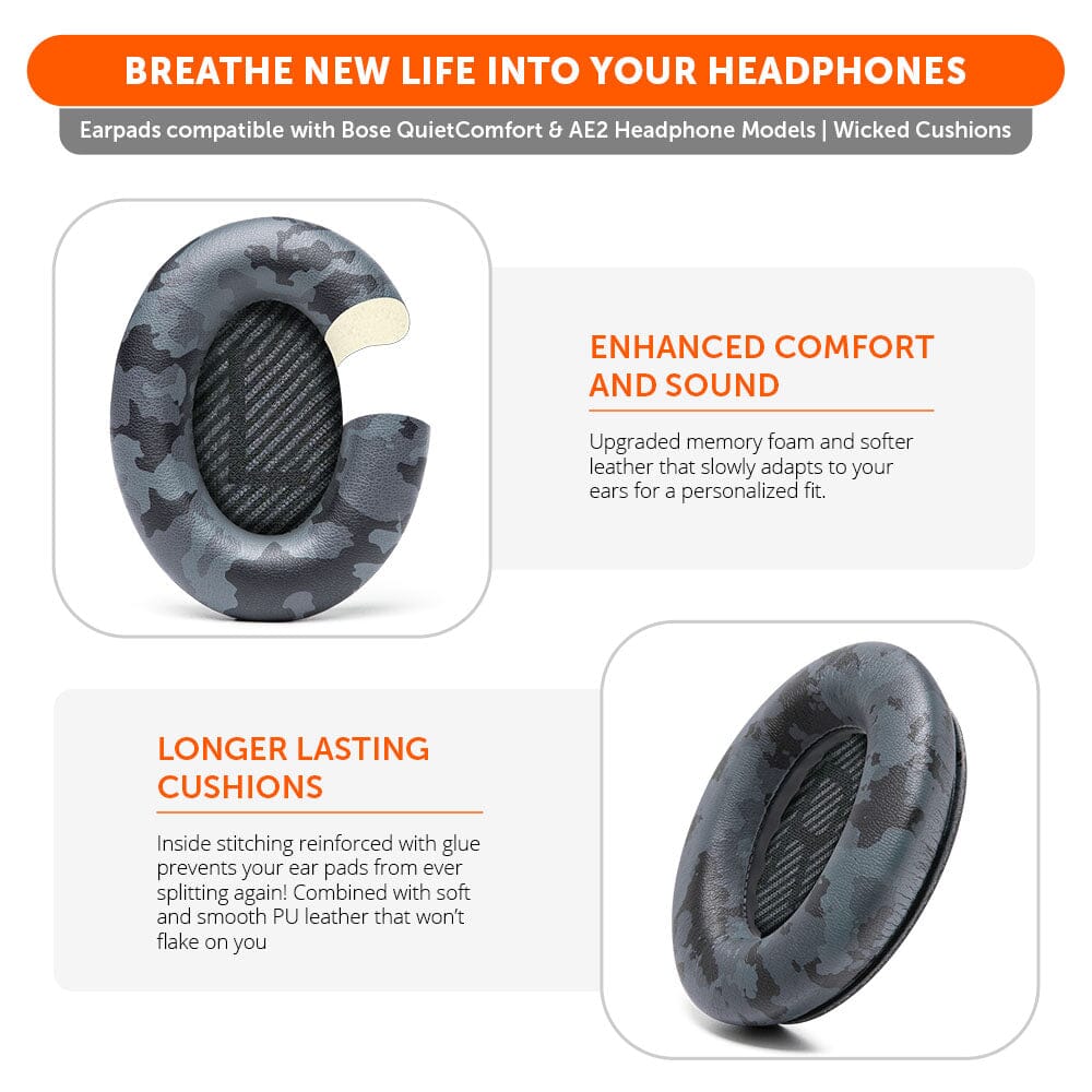Apos Audio Wicked Cushions Ear Pads Bose QC35 Replacement Ear Pads