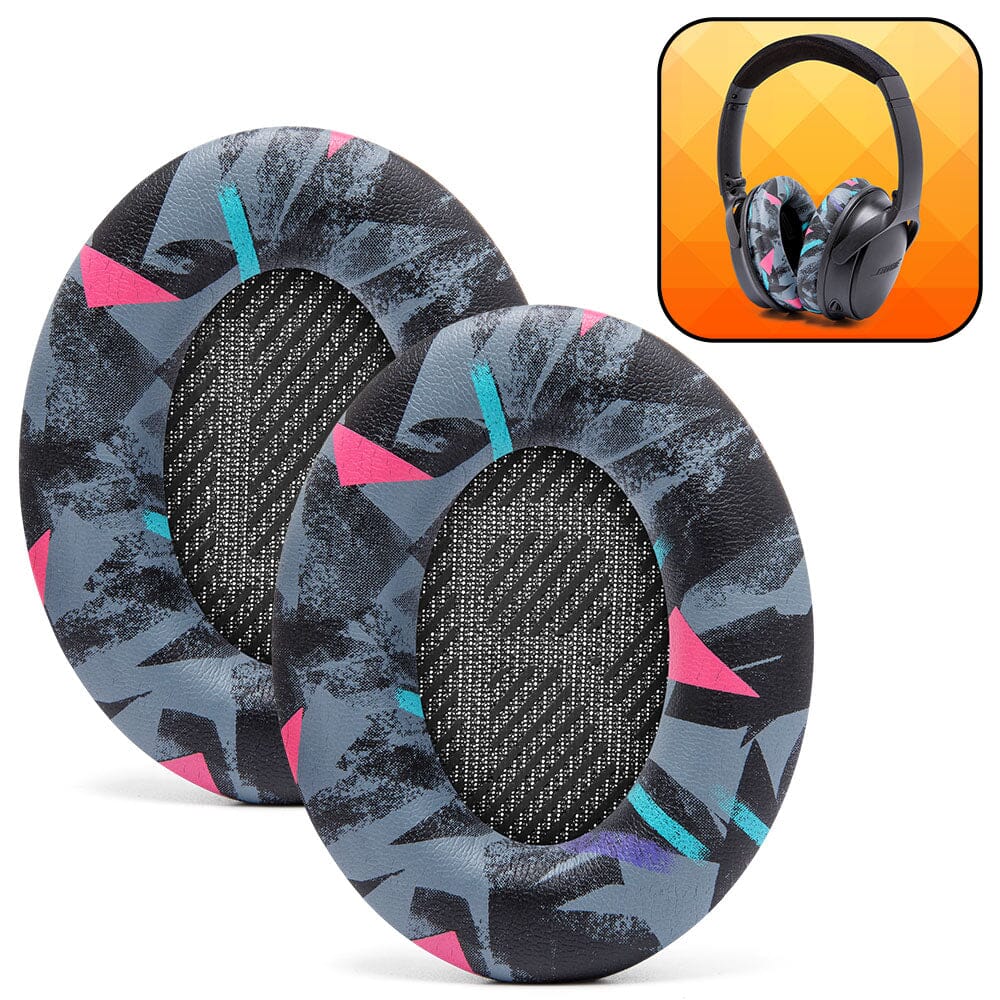 Apos Audio Wicked Cushions Ear Pads Bose QC35 Replacement Ear Pads 90s Black
