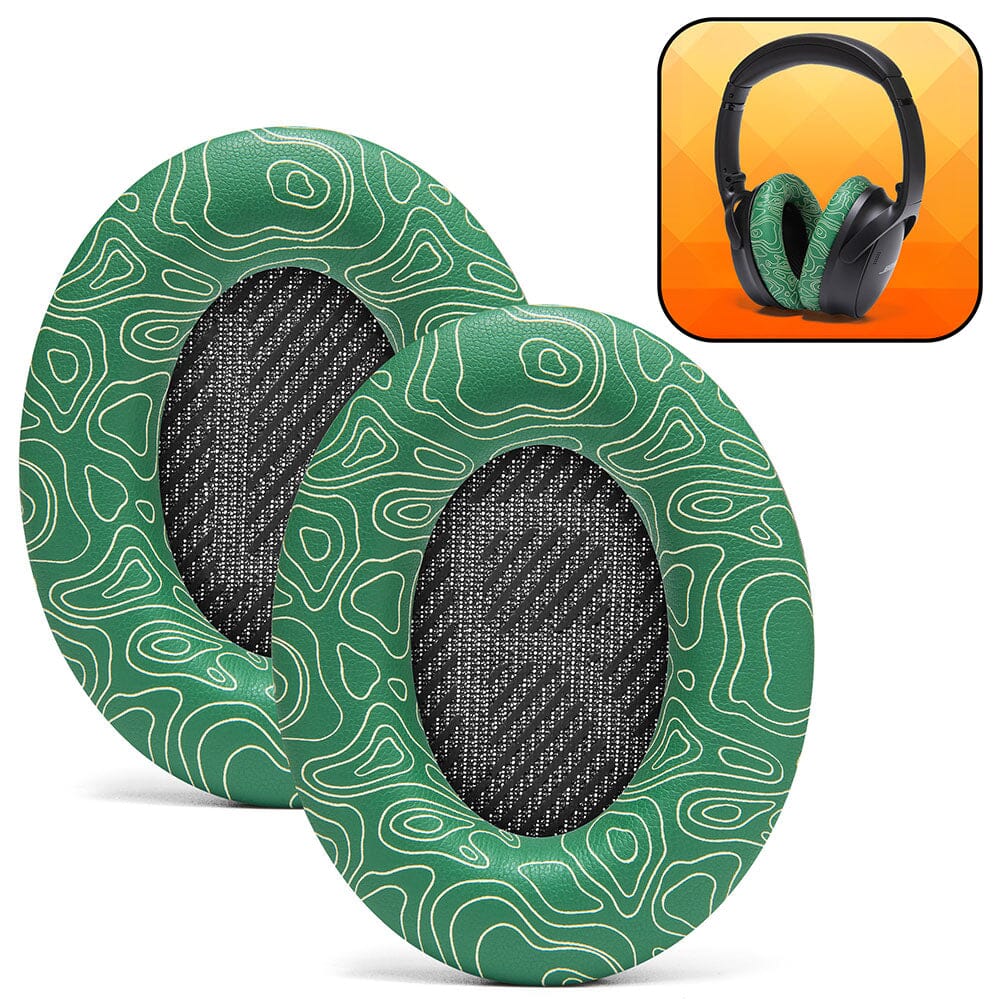 Apos Audio Wicked Cushions Ear Pads Bose QC35 Replacement Ear Pads Emerald Tide