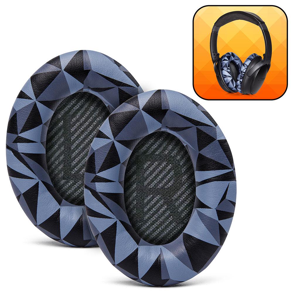 Apos Audio Wicked Cushions Ear Pads Bose QC35 Replacement Ear Pads Geo Grey
