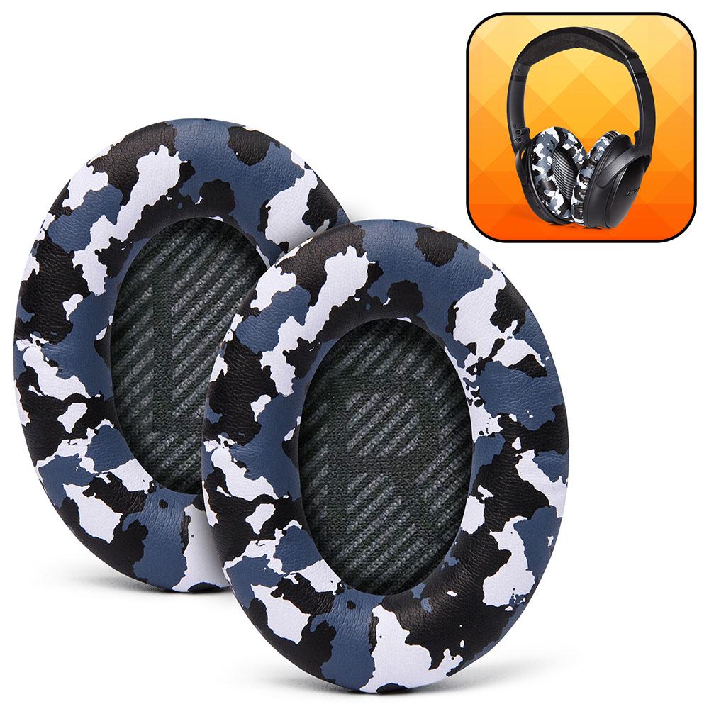 Apos Audio Wicked Cushions Ear Pads Bose QC35 Replacement Ear Pads Snow Camo