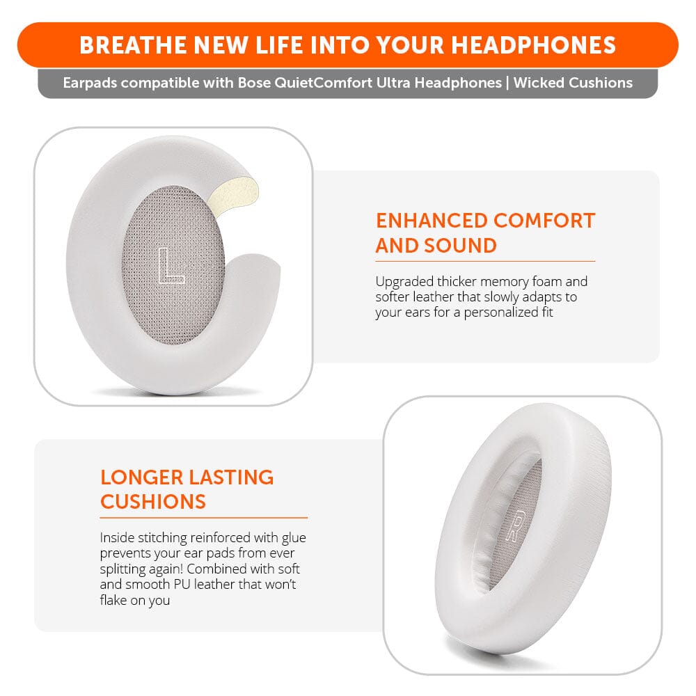 Apos Audio Wicked Cushions Ear Pads Bose QuietComfort Ultra Gen 1 & Gen 2 Earpads - WC PadZ QC Ultra