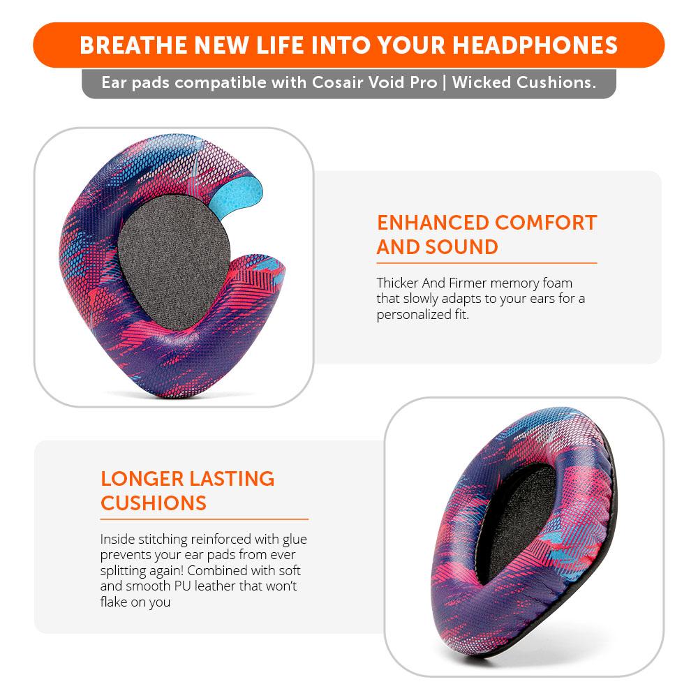 Apos Audio Wicked Cushions Ear Pads Corsair Void Pro Replacement Earpads