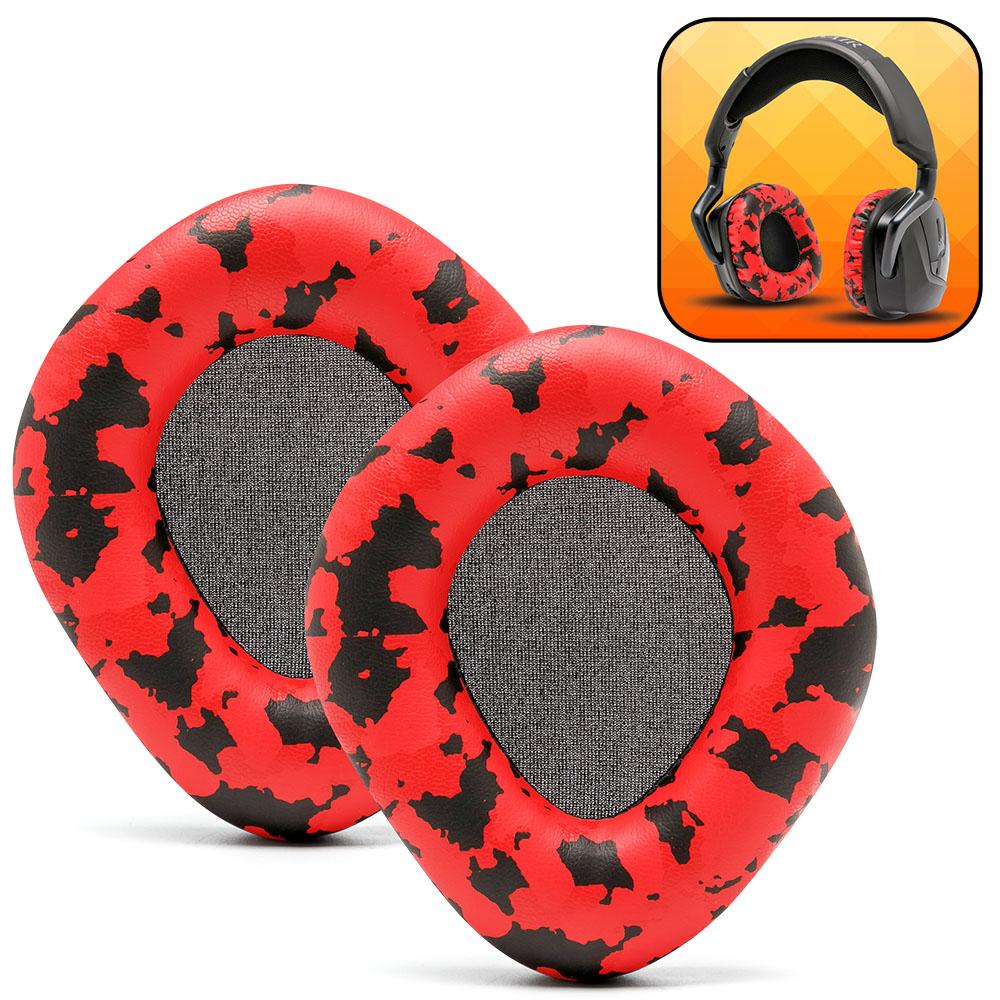 Apos Audio Wicked Cushions Ear Pads Corsair Void Pro Replacement Earpads Red Camo