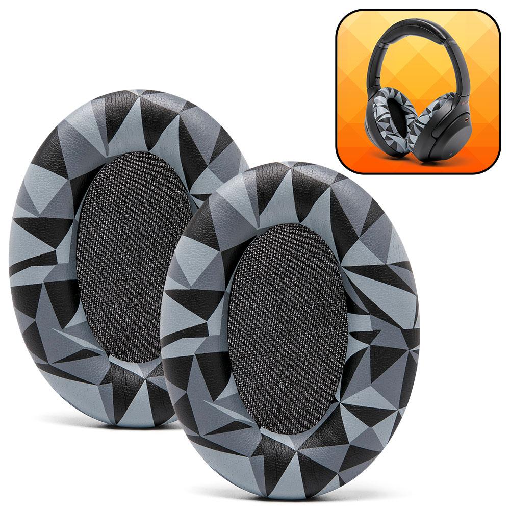 Apos Audio Wicked Cushions Ear Pads Ear Pads For Sony WH1000XM3 Over-Ear Headphones Geo Grey
