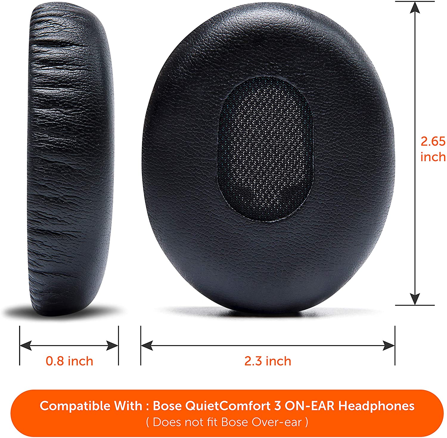 Apos Audio Wicked Cushions Ear Pads Replacement Ear Pads For Bose QC3 Black