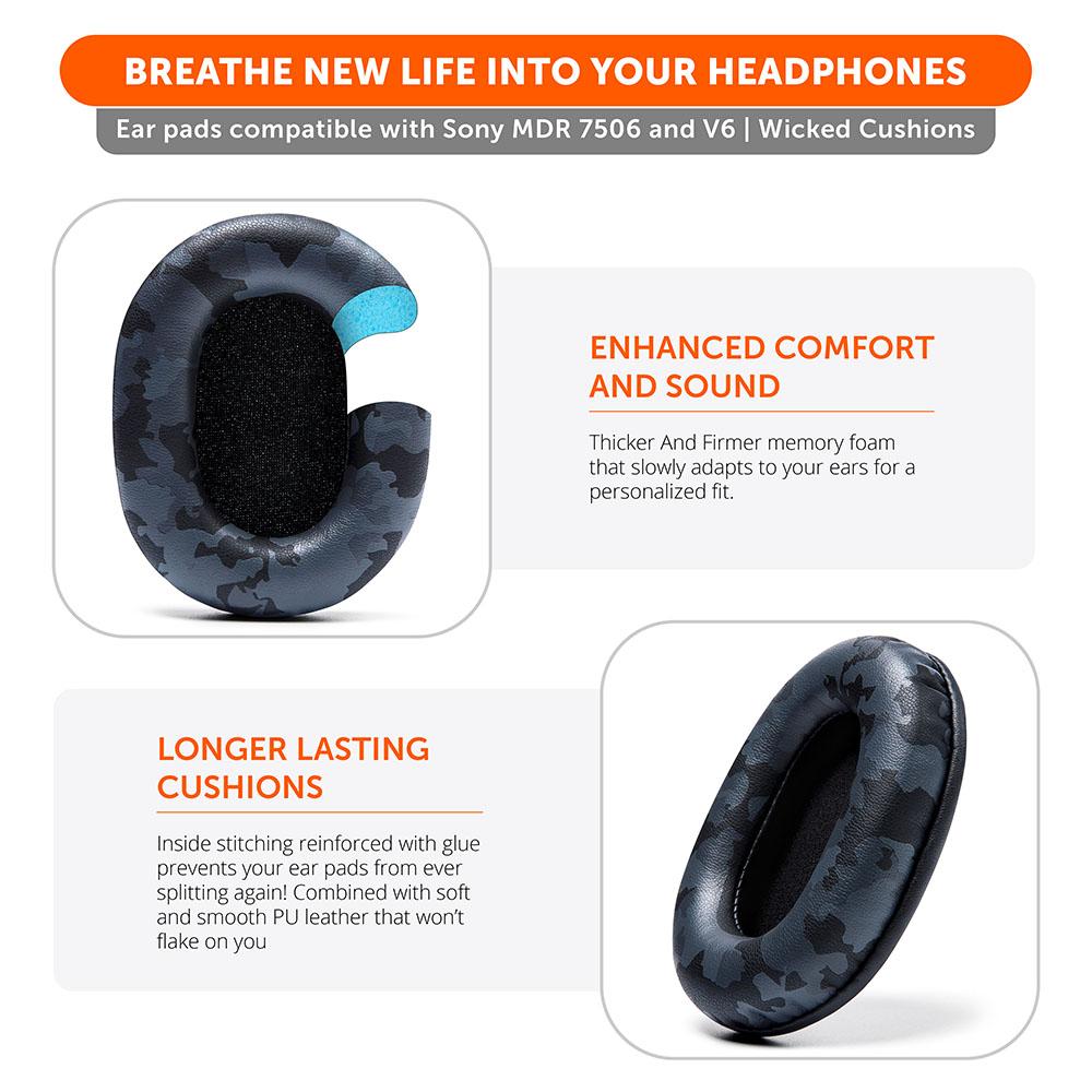 Apos Audio Wicked Cushions Ear Pads Replacement Earpads For Sony MDR 7506