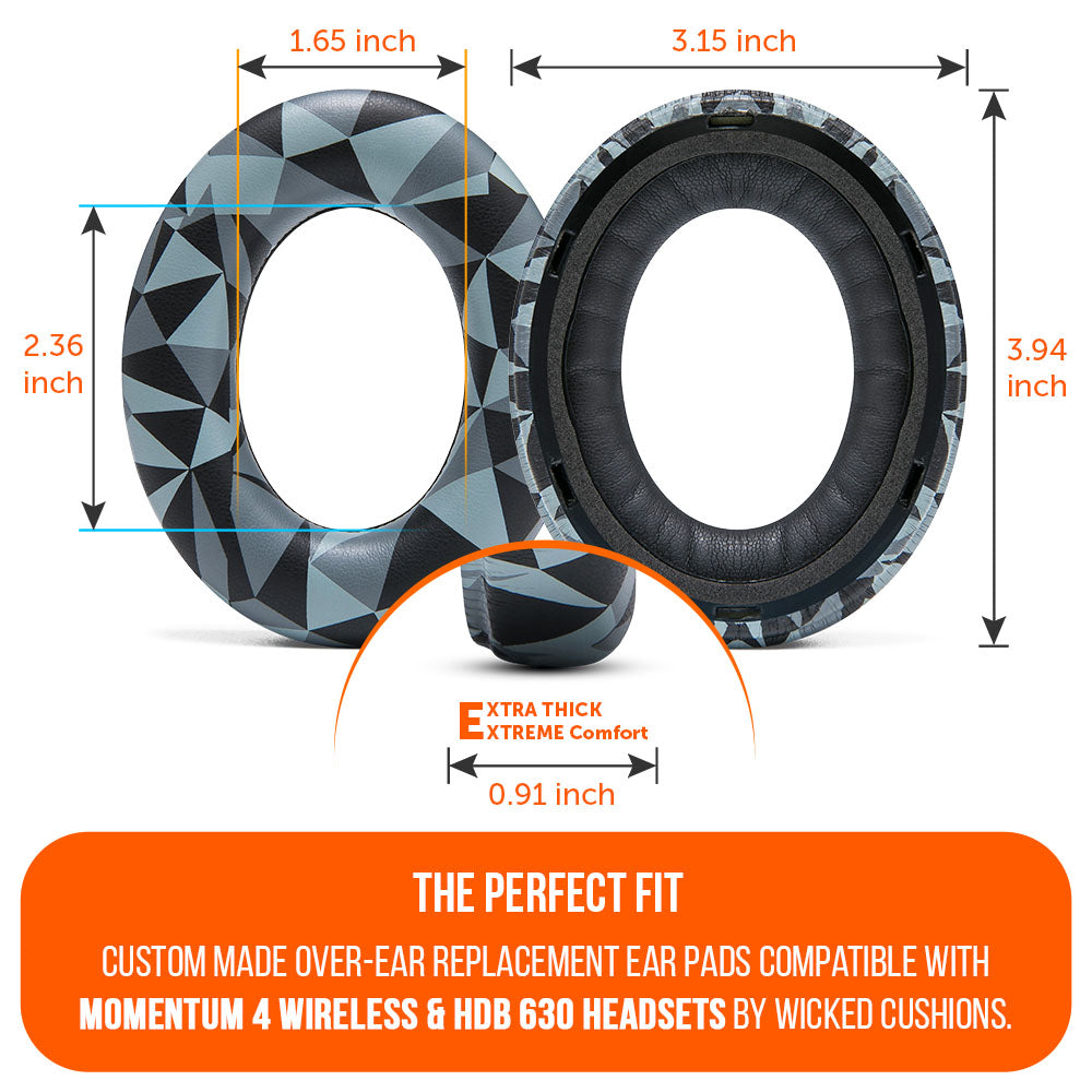 Apos Audio Wicked Cushions Ear Pads Sennheiser Momentum 4 & HDB 630 Earpads - WC PadZ Momentum 4 & HDB 630