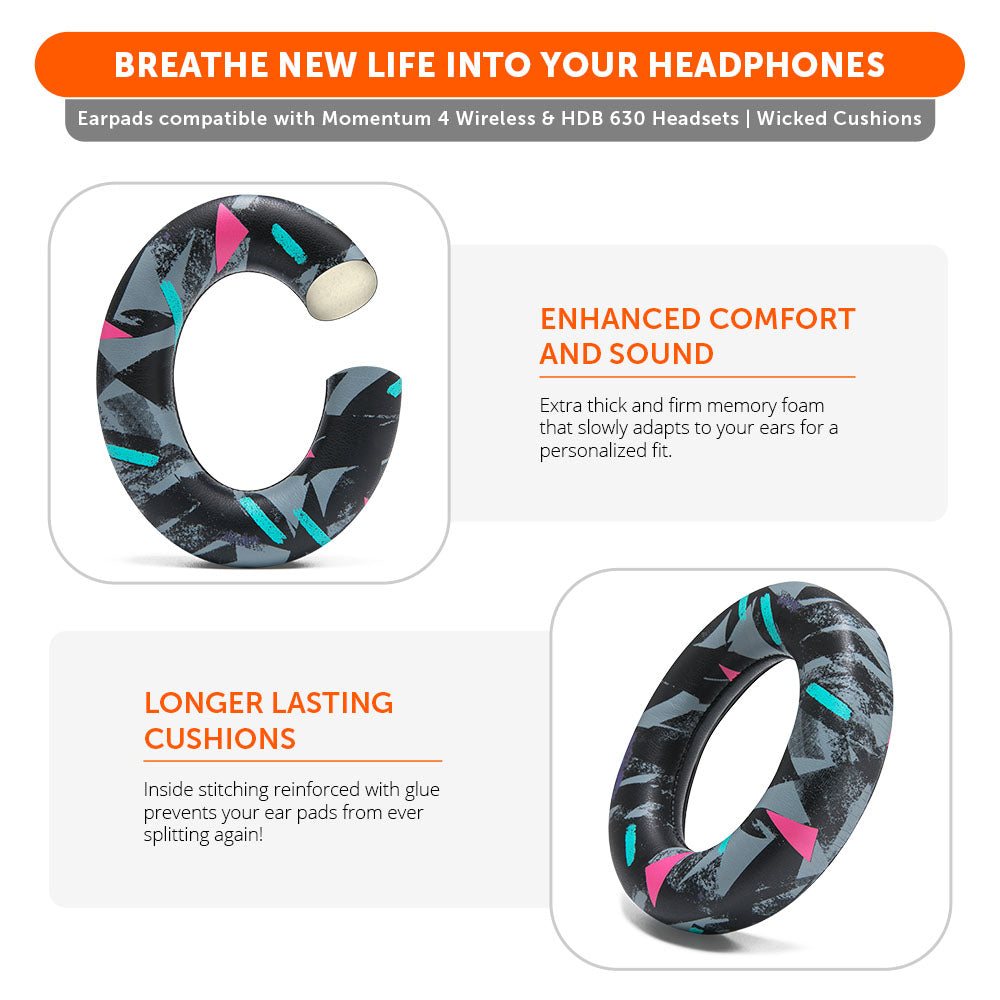 Apos Audio Wicked Cushions Ear Pads Sennheiser Momentum 4 & HDB 630 Earpads - WC PadZ Momentum 4 & HDB 630