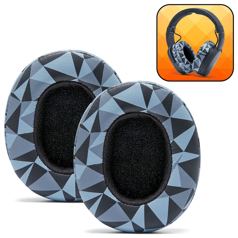 Apos Audio Wicked Cushions Ear Pads Skullcandy Hesh 3, Evo, and Crusher Replacement Earpads Geo Grey
