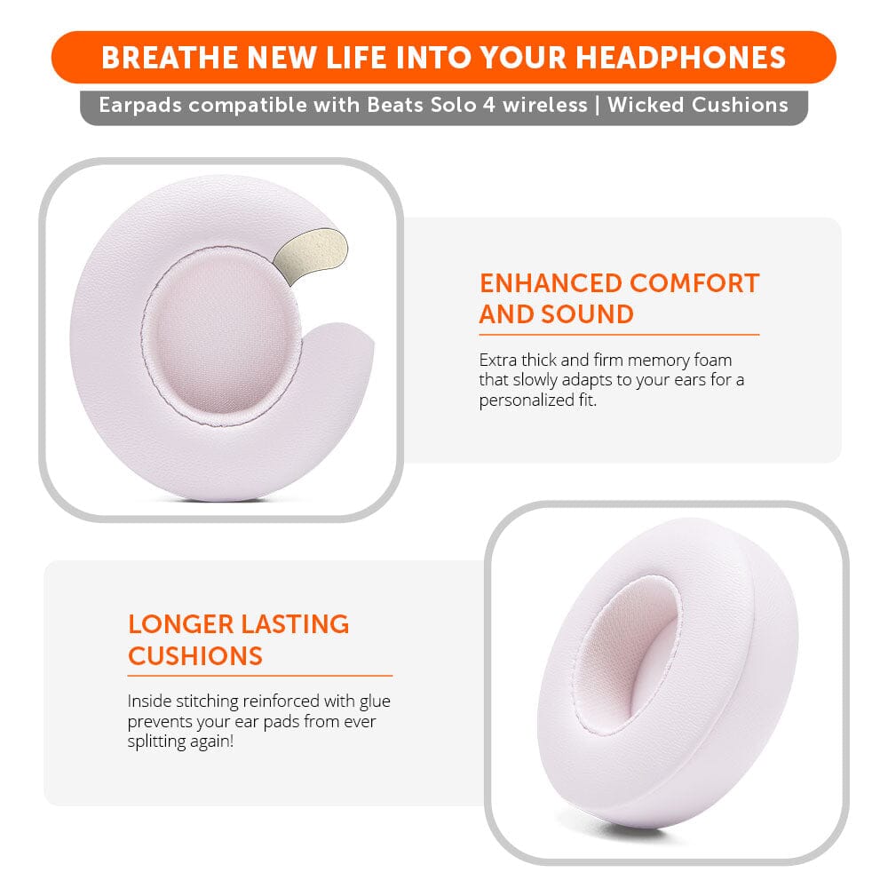 Apos Audio Wicked Cushions Ear Pads Upgraded Beats Solo 4 Earpads - WC PadZ Solo 4