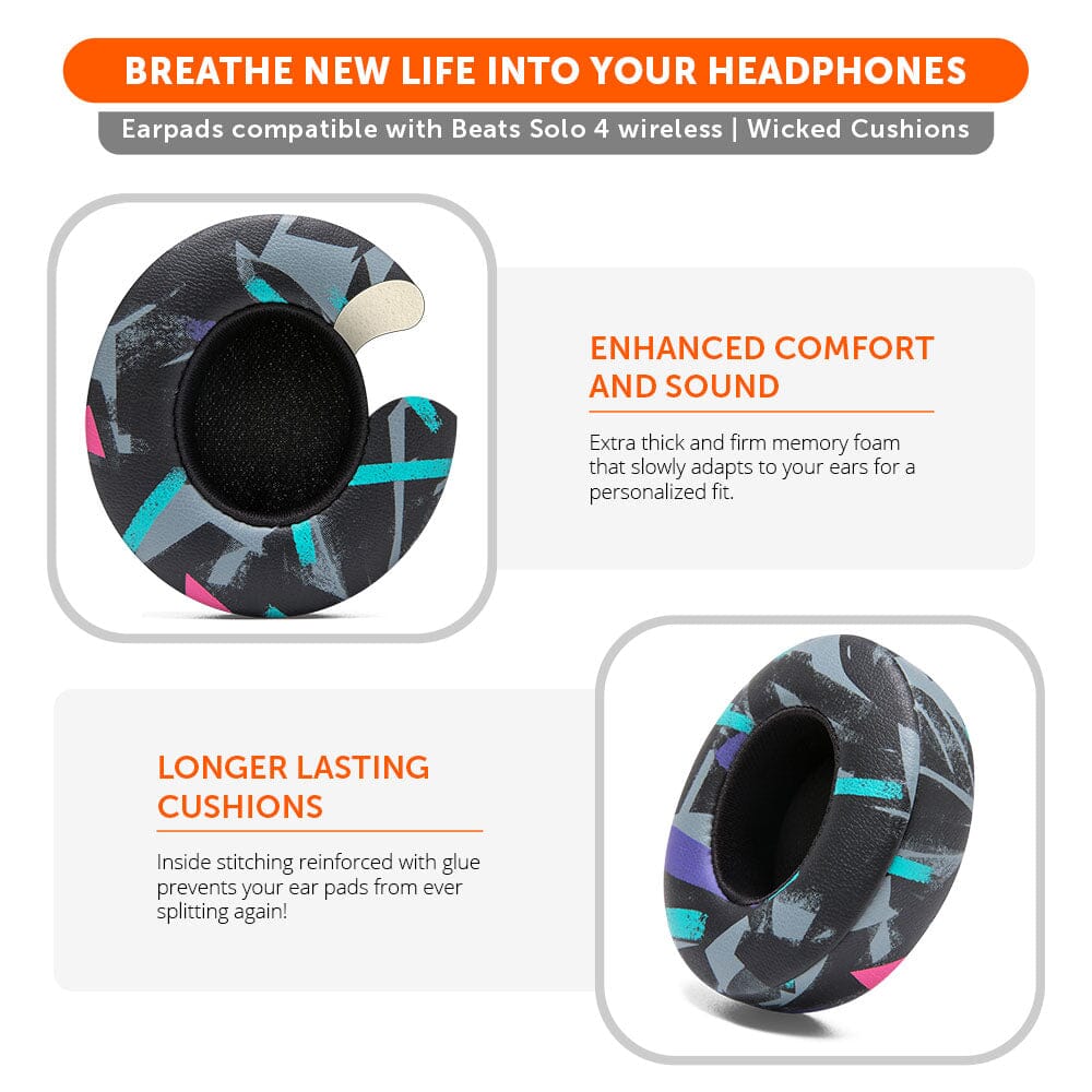 Apos Audio Wicked Cushions Ear Pads Upgraded Beats Solo 4 Earpads - WC PadZ Solo 4