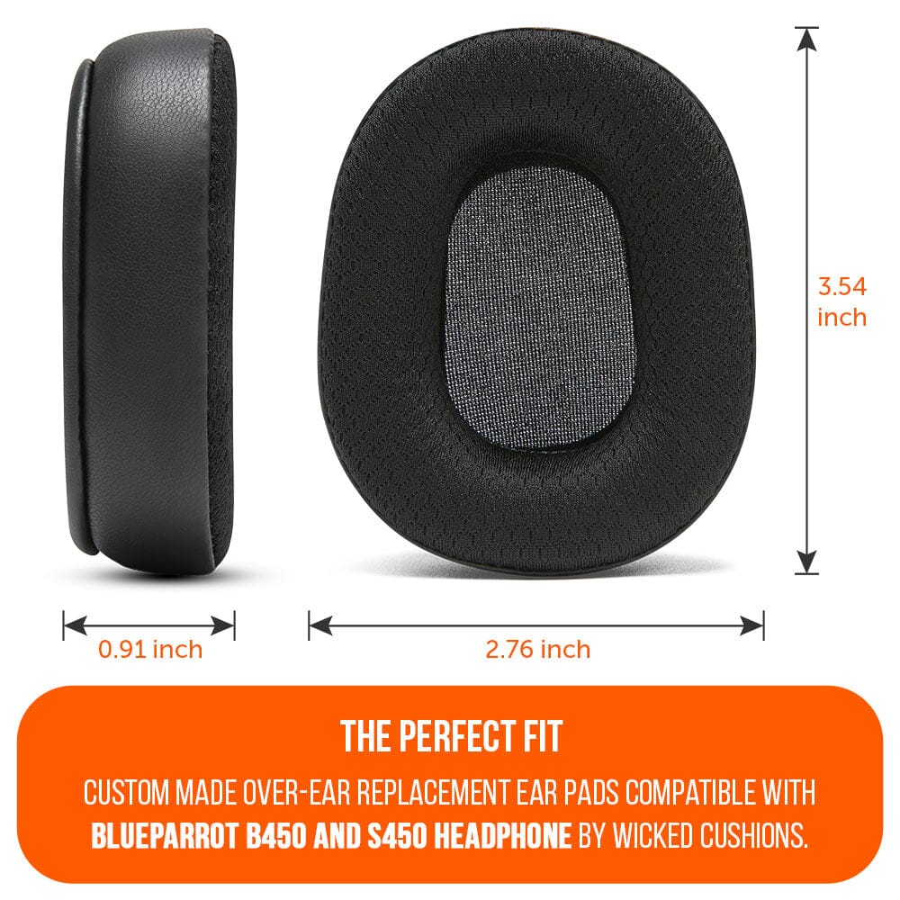 Apos Audio Wicked Cushions Ear Pads Upgraded BlueParrot B450 Earpads - WC PadZ B450