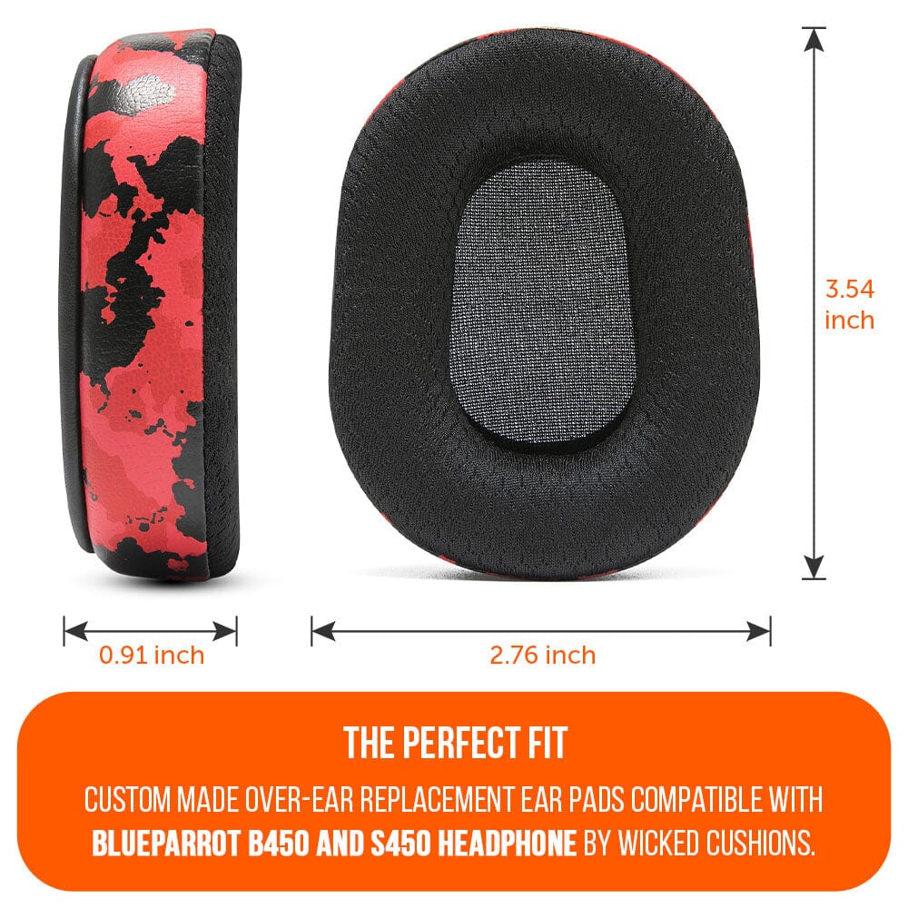 Apos Audio Wicked Cushions Ear Pads Upgraded BlueParrot B450 Earpads - WC PadZ B450