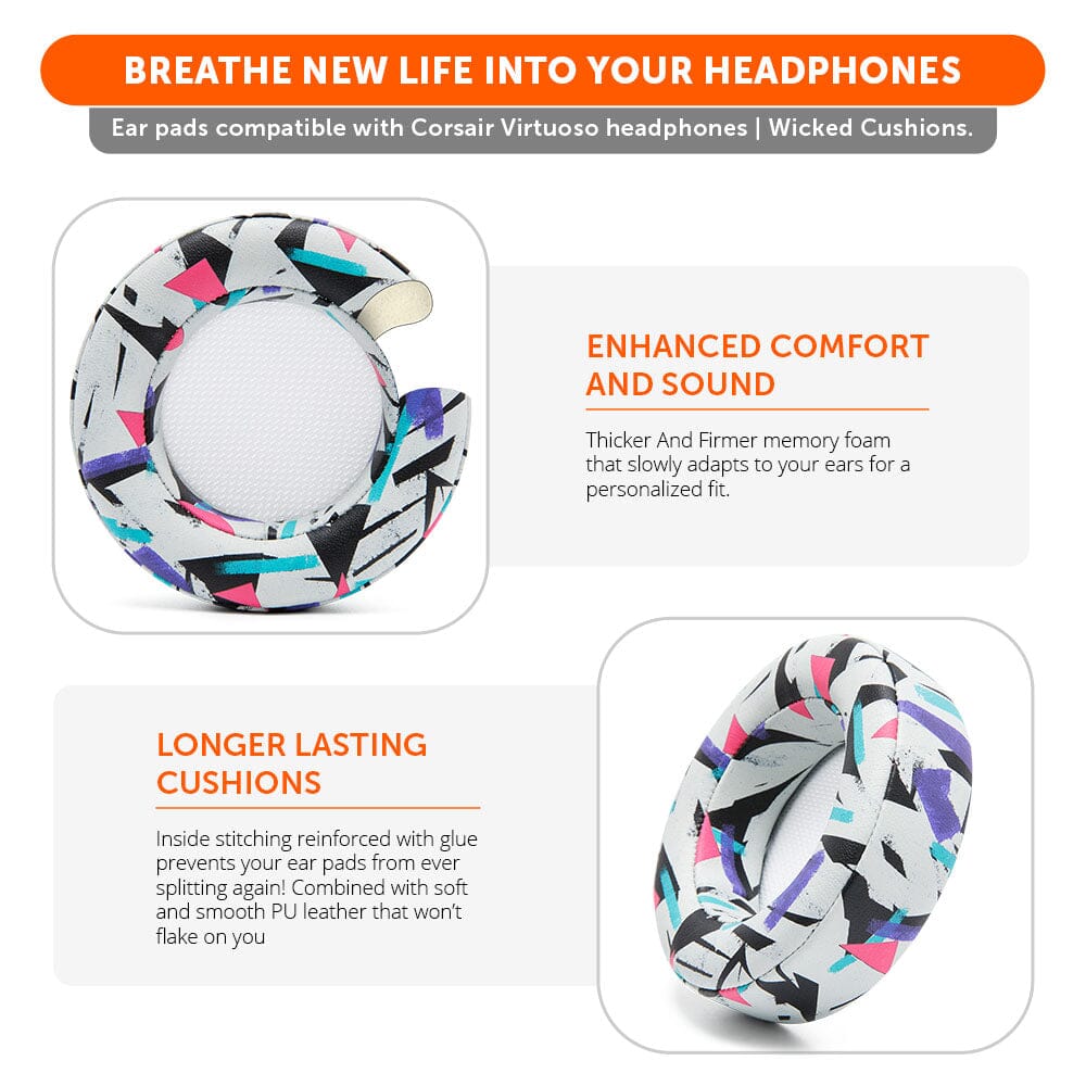 Apos Audio Wicked Cushions Ear Pads Upgraded Corsair Virtuoso Ear pads