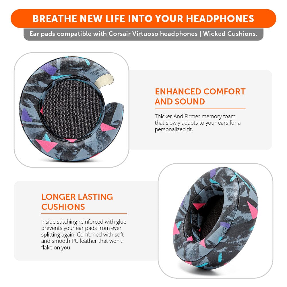 Apos Audio Wicked Cushions Ear Pads Upgraded Corsair Virtuoso Ear pads