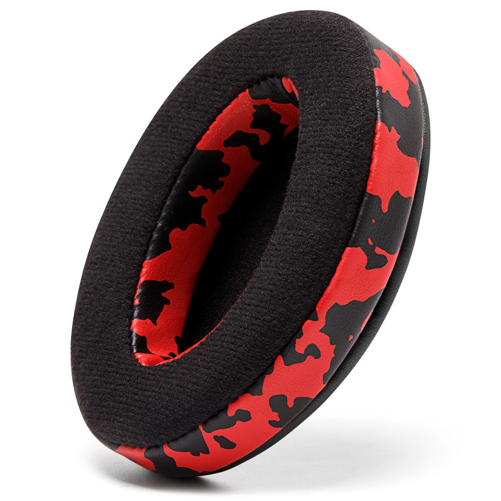 Apos Audio Wicked Cushions Ear Pads Upgraded Gaming Earpads - Hybrid Velour Red Camo