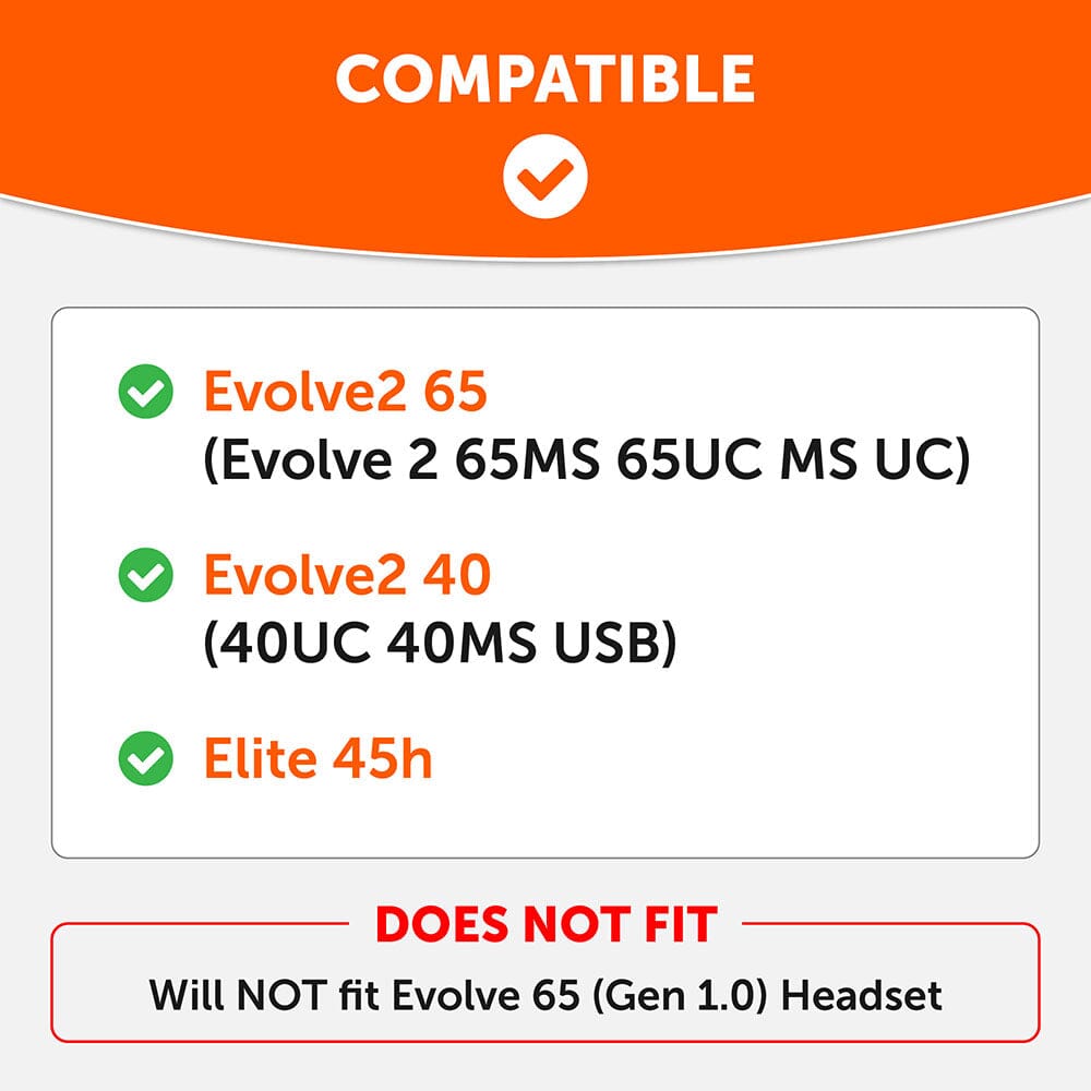 Apos Audio Wicked Cushions Ear Pads Upgraded Jabra Evolve2 65 Earpads - WC PadZ Evolve2 65 Black