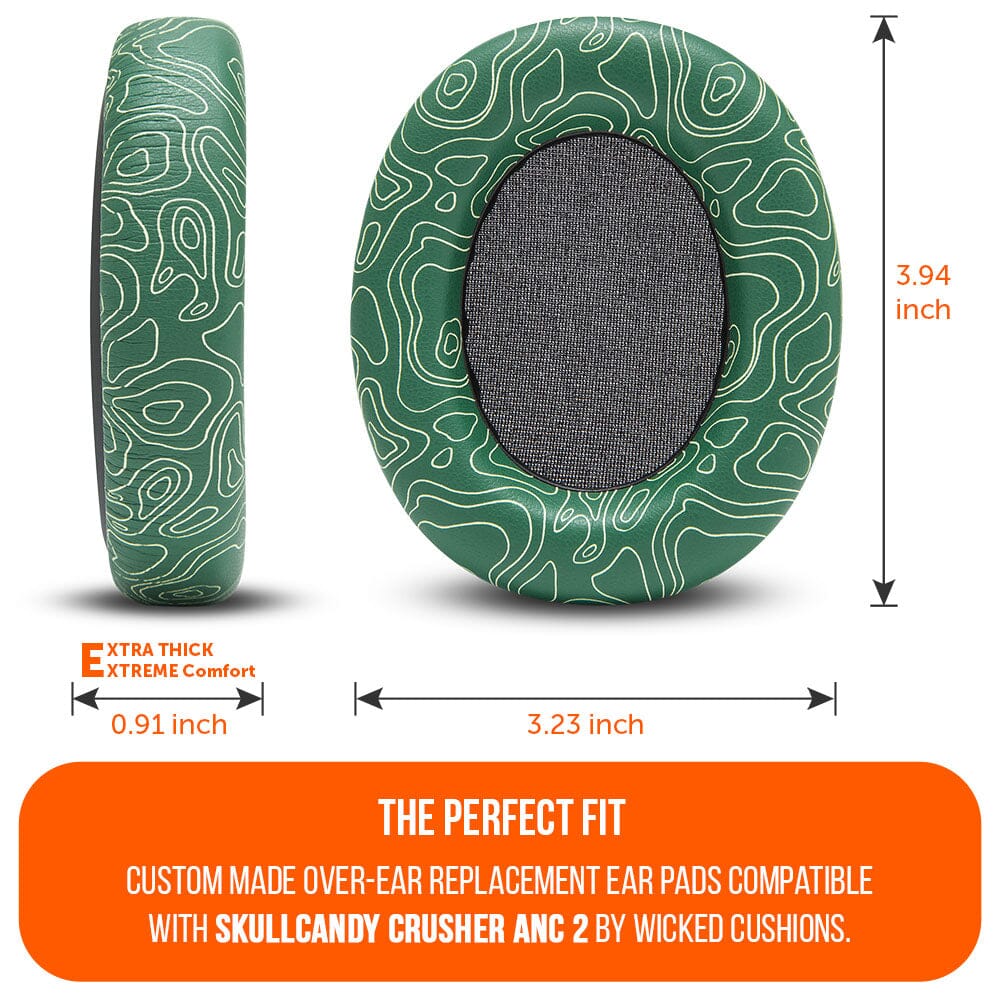 Apos Audio Wicked Cushions Ear Pads Upgraded Skullcandy Crusher ANC 2 Earpads - WC PadZ Crusher ANC 2