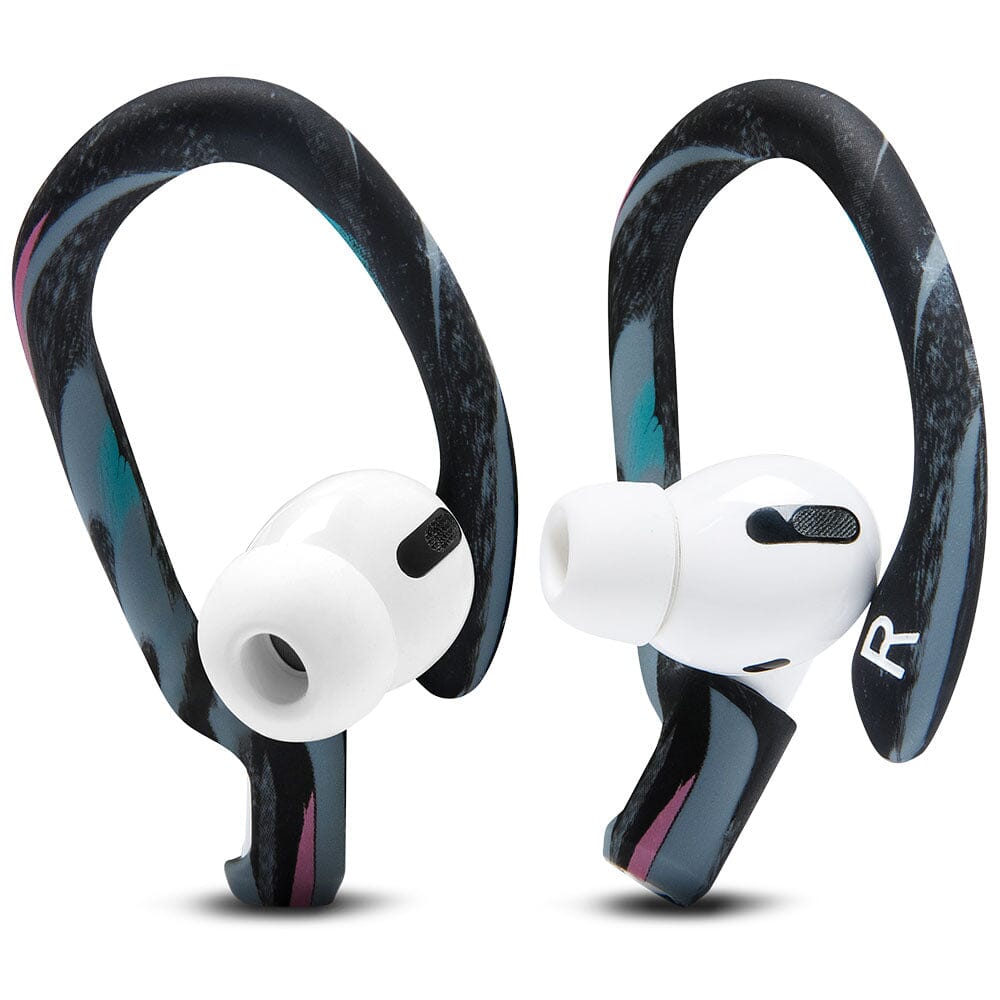 Apos Audio Wicked Cushions Earbuds Earhooks WC HookZ - Over Ear Hooks for Airpods Pro 1, 2 & Airpods 1, 2, 3 90s Black