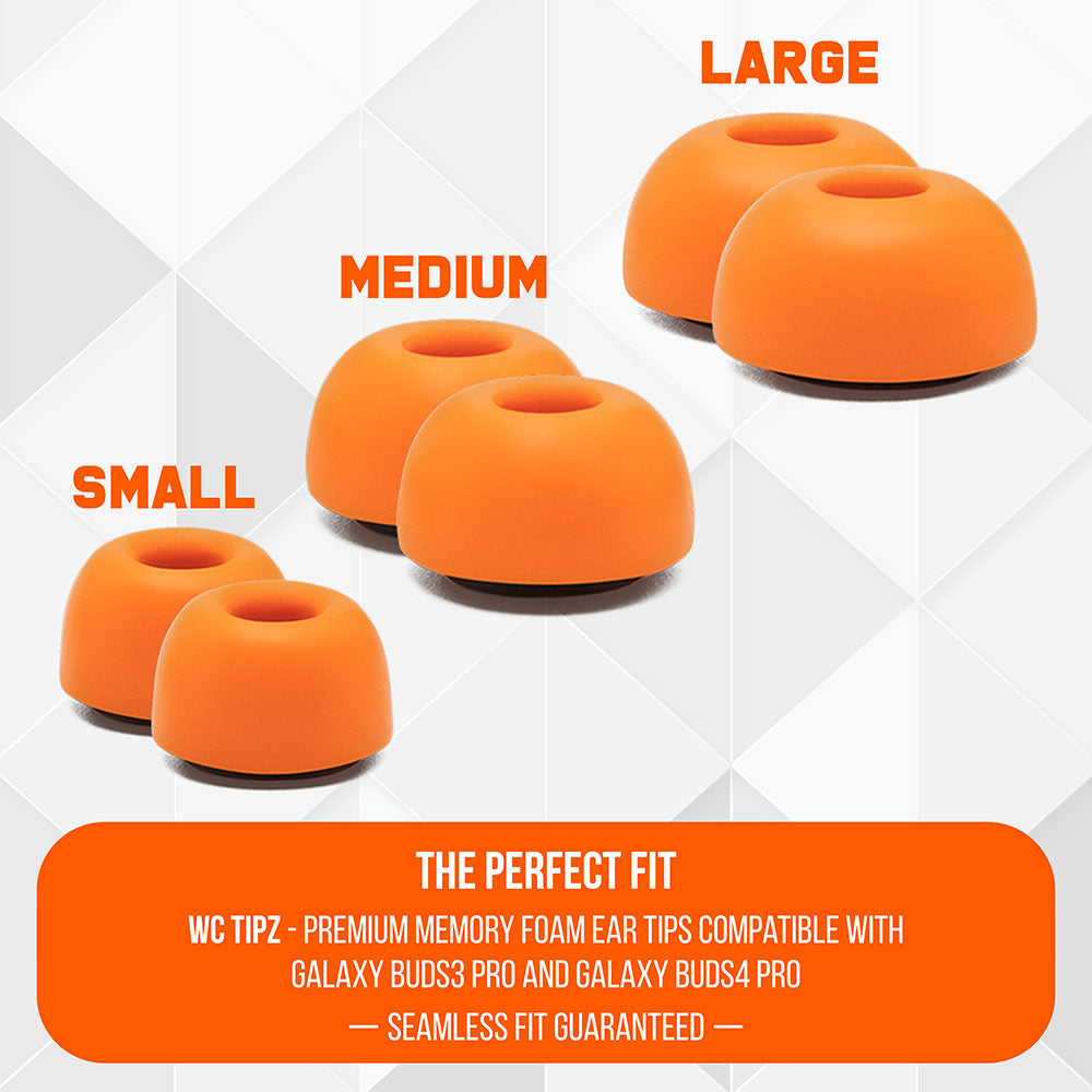 Apos Audio Wicked Cushions Earbuds Foam Tips Galaxy Buds Pro 3 & 4 Memory Foam Ear Tips - WC TipZ Galaxy