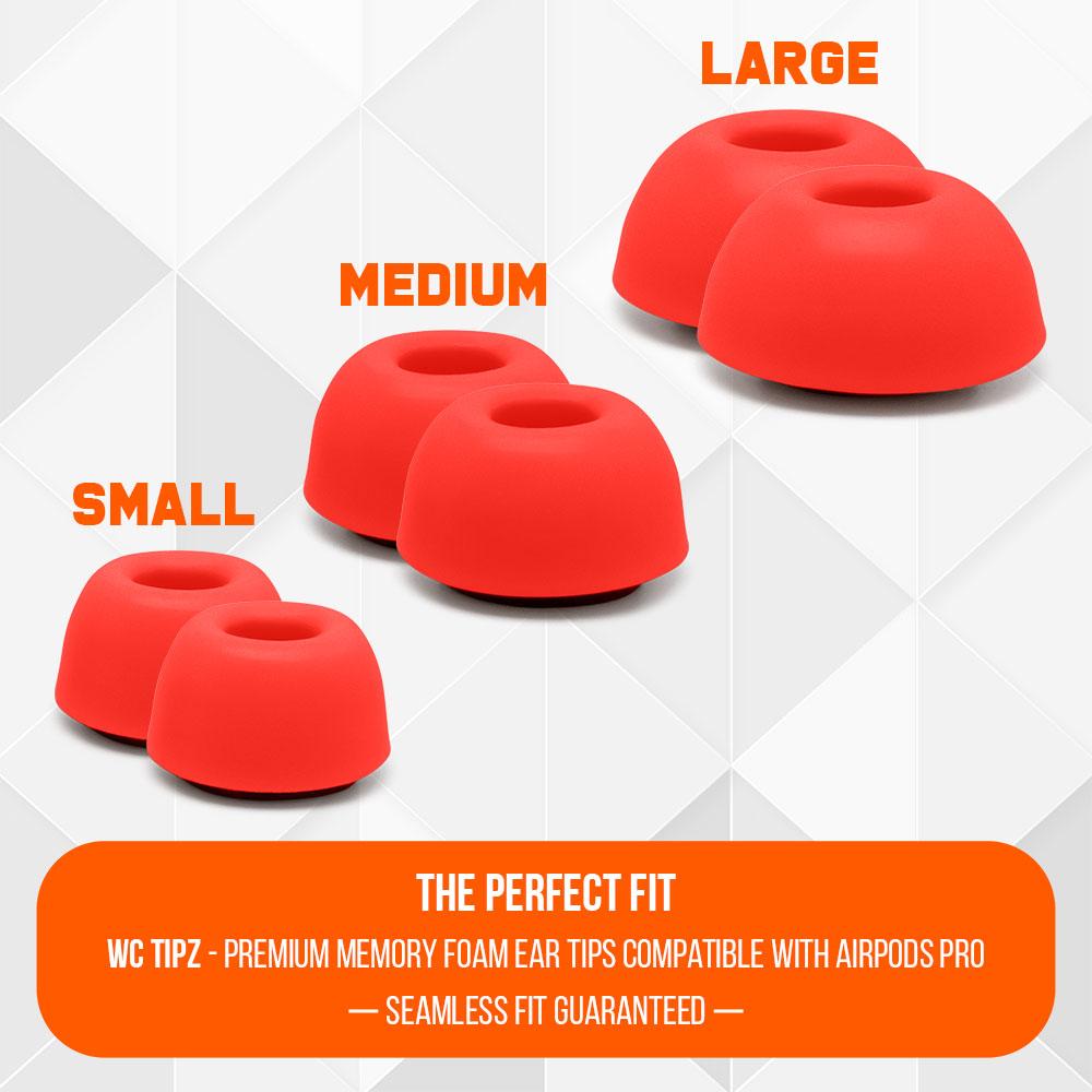 Apos Audio Wicked Cushions Earbuds Foam Tips WC TipZ - Memory Foam Ear Tips for Airpods Pro & Airpods Pro 2