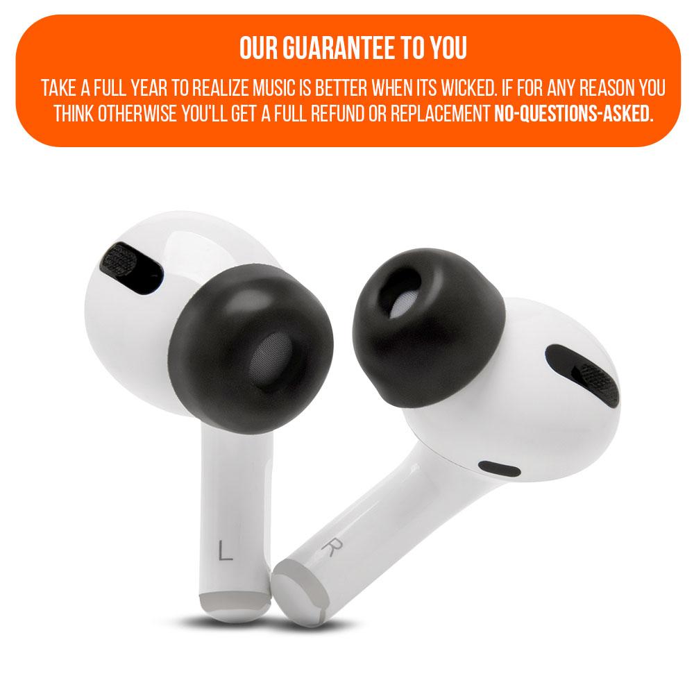 Apos Audio Wicked Cushions Earbuds Foam Tips WC TipZ - Memory Foam Ear Tips for Airpods Pro & Airpods Pro 2