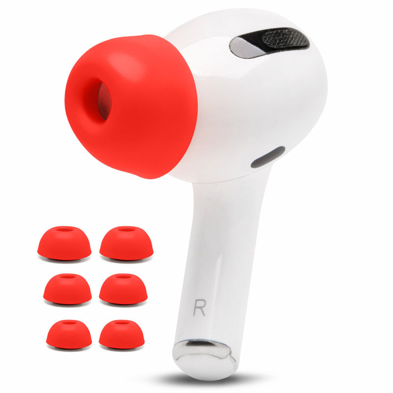 Apos Audio Wicked Cushions Earbuds Foam Tips WC TipZ - Memory Foam Ear Tips for Airpods Pro & Airpods Pro 2 Lava Red