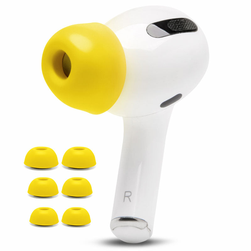 Apos Audio Wicked Cushions Earbuds Foam Tips WC TipZ - Memory Foam Ear Tips for Airpods Pro & Airpods Pro 2 Neon Yellow